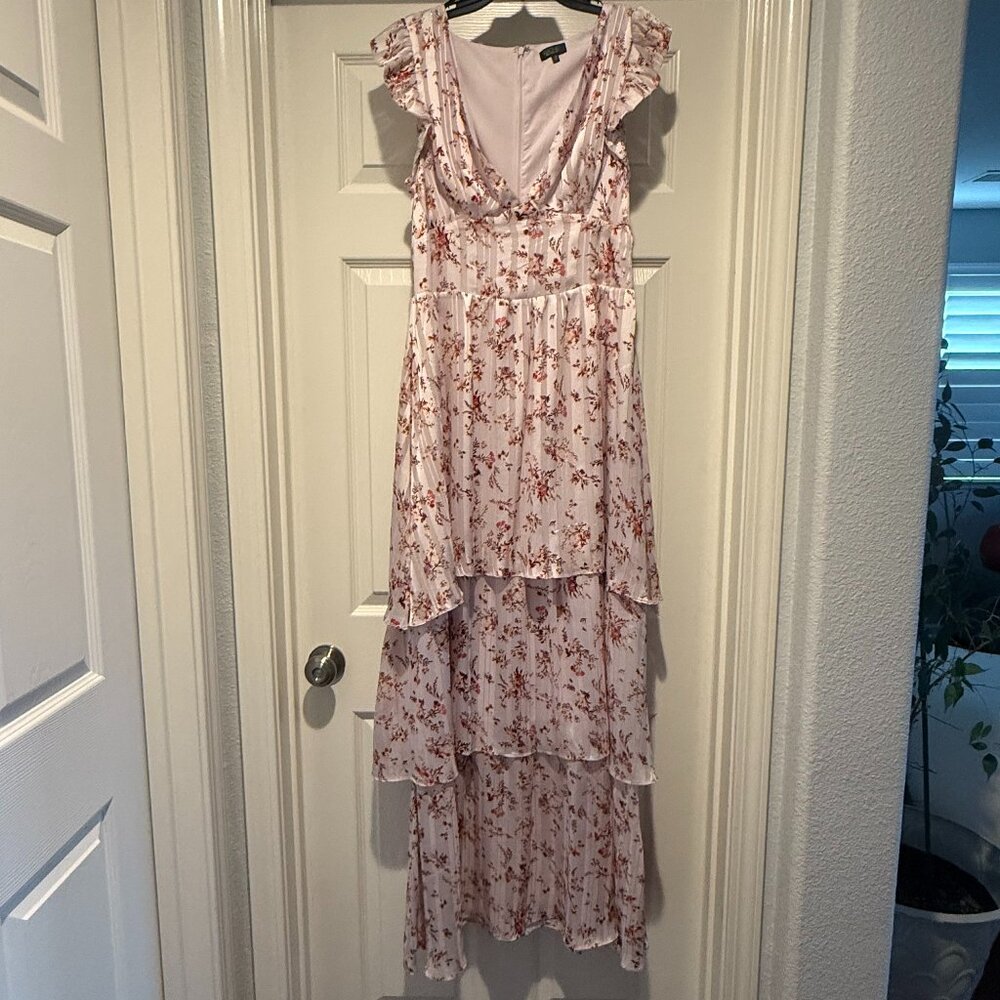 Rachel Roy Pink Floral Long Dress NWT